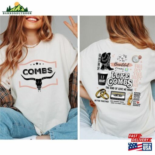 Combs Bullhead Shirt 2 Side Print Country Music Luke World Tour Tee T-Shirt Sweatshirt