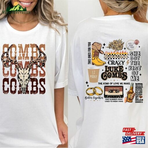 Combs Bullhead Shirt Front And Back Country Music Luke World Tour 2022 T-Shirt Unisex