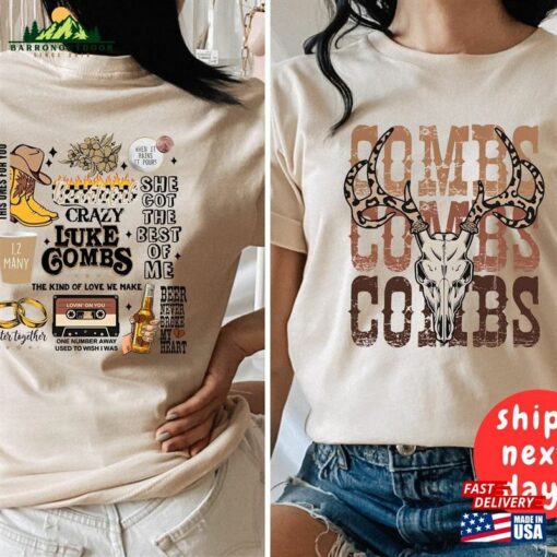 Combs Bullhead Shirt Two Side Print Country Music Luke World Tour 2022 Sweatshirt Classic