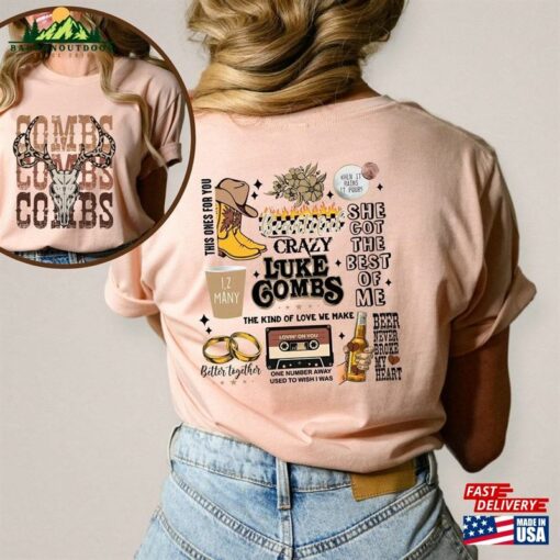 Combs Bullhead Shirt Two Side Print Country Music Luke World Tour 2022 Sweatshirt Classic