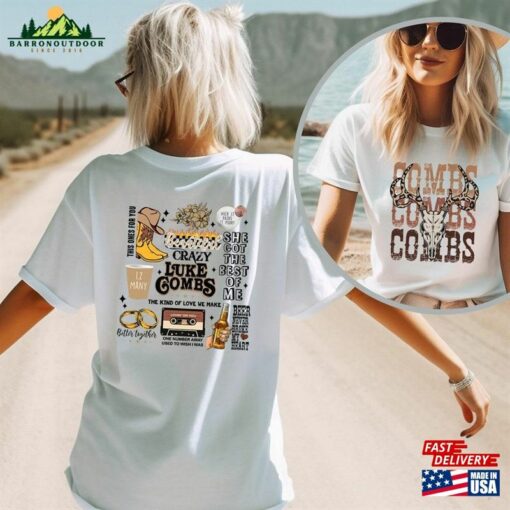 Combs Bullhead Shirt Two Side Print Country Music Luke World Tour 2022 Unisex Classic