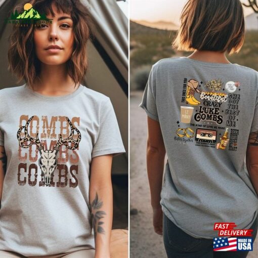 Combs Bullhead Shirt Two Side Print Country Music Luke World Tour 2022 Unisex Classic