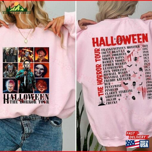 Comfort Color Characters The Horror Tour Shirt Halloween Nights 2023 Hoodie Sweatshirt