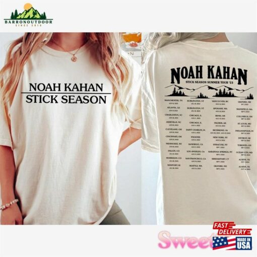 Comfort Color Noah Kahan Double Sides Shirt Stick Season Tour 2023 Album Folk Pop Music Tracklist Hoodie Classic