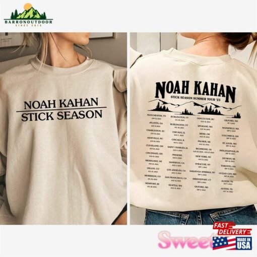 Comfort Color Noah Kahan Double Sides Shirt Stick Season Tour 2023 Album Folk Pop Music Tracklist Hoodie Classic