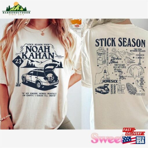 Comfort Color Noah Kahan Double Sides Shirt Stick Season Tour 2023 Album Tracklist Folk Pop Music Unisex Sweatshirt