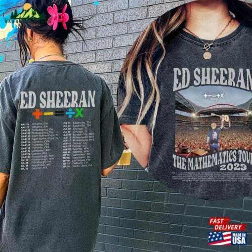 Comfort Colors® Ed Sheeran The Mathematics Tour Shirt Concert Tee Hoodie T-Shirt