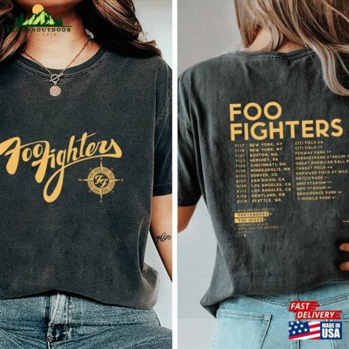 Comfort Colors® Foo Fighters 2024 Tour Shirt Everything Or Nothing At Band T-Shirt Classic