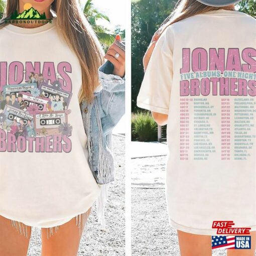 Comfort Colors® Jonas Brothers Cassette Shirt Five Albums One Night Tour Sweatshirt T-Shirt