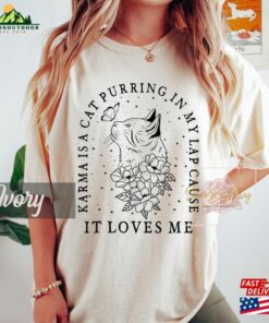 Comfort Colors® Karma Is A Cat Purring In My Lap Shirt Lover Hoodie T-Shirt