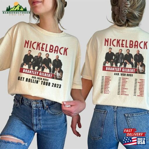 Comfort Colors® Nickelback Get Rollin’tour 2023 Shirt Band Concert Hoodie T-Shirt