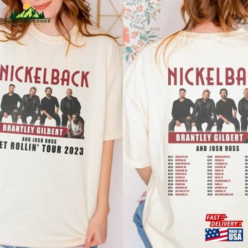 Comfort Colors® Nickelback Get Rollin’tour 2023 Shirt Band Concert Hoodie T-Shirt