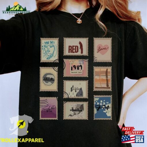 Comfort Colors® Taylor The Eras Tour 2023 Stamp Shirt Album Logo Swiftie Merch Sweatshirt Classic