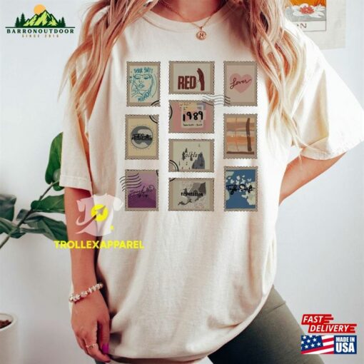 Comfort Colors® Taylor The Eras Tour 2023 Stamp Shirt Album Logo Swiftie Merch Sweatshirt Classic