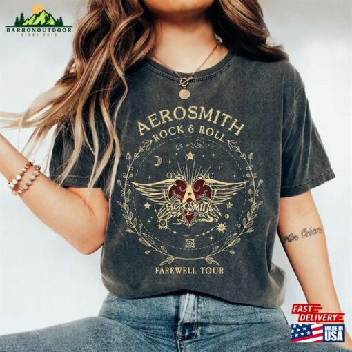 Comfort Colors®Aerosmith Farewell Rock And Roll Tour Shirt Hard Heavy Metal Unisex T-Shirt