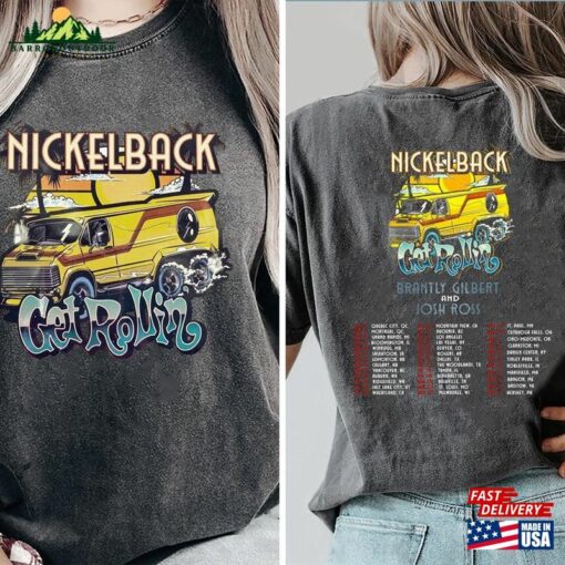 Comfort Colors®Nickelback Get Rollin’shirt Nickleback Tour 2023 T-Shirt Classic