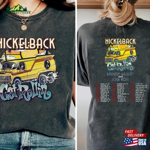 Comfort Colors®Nickelback Get Rollin’shirt Nickleback Tour 2023 T-Shirt Classic