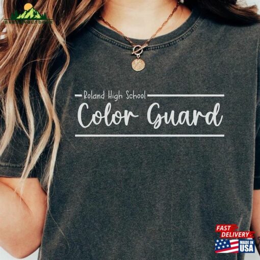 Comfort Colors Customized Colorguard Shirt Retro Personalized Color Guard Custom Matching Team Tee T-Shirt Unisex