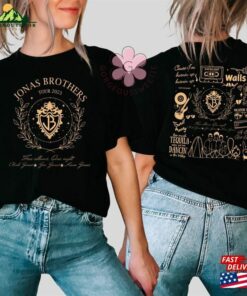 Comfort Colors Jonas Brothers Double Sided Shirt Five Albums One Night Tour T-Shirt Unisex