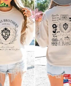 Comfort Colors Jonas Brothers Double Sided Shirt Five Albums One Night Tour T-Shirt Unisex