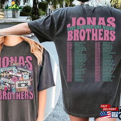 Comfort Colors Jonas Brothers Double Sided T-Shirt Tour Shirt Concert 2023 Retro Unisex Gift Classic