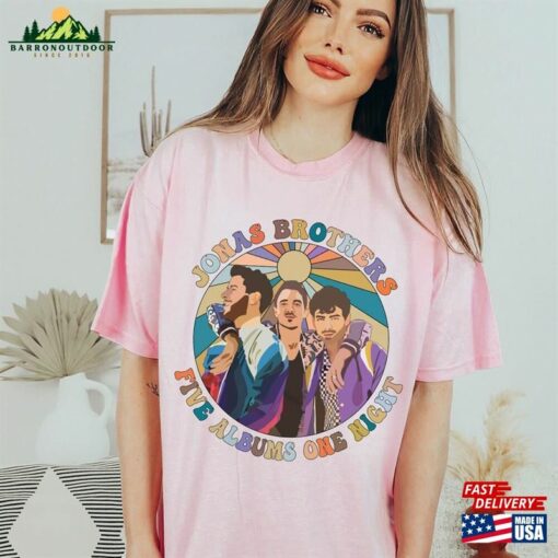 Comfort Colors Jonas Brothers Shirt Five Albums One Night Tour 2023 Joe Classic T-Shirt