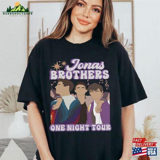 Comfort Colors Jonas Brothers Shirt One Night Five Albums Tour 2023 T-Shirt Sweatshirt