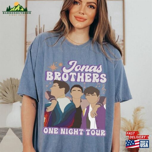 Comfort Colors Jonas Brothers Shirt One Night Five Albums Tour 2023 T-Shirt Sweatshirt