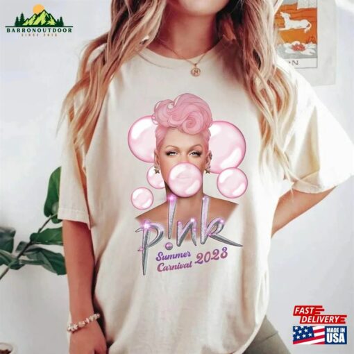 Comfort Colors P!Nk Summer Carnival 2023 Trustfall Album Tee Pink Singer Tour T-Shirt Sweatshirt