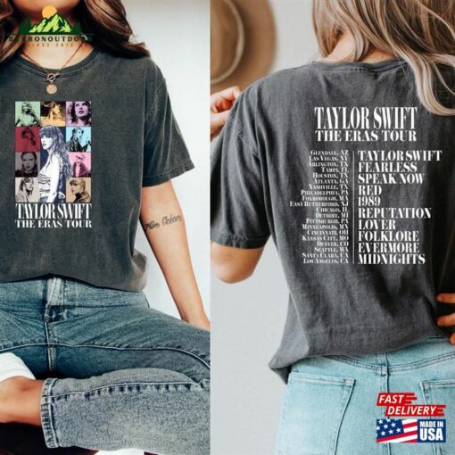 Comfort Colors The Eras Tour 2 Sides Shirt 2023 T-Shirt Midnights Album Classic Sweatshirt