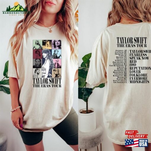 Comfort Colors The Eras Tour 2 Sides Shirt 2023 T-Shirt Midnights Album Classic Sweatshirt