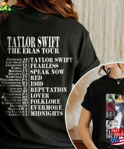 Comfort Colors The Eras Tour 2 Sides Shirt 2023 T Shirt Midnights Album Classic Unisex 2
