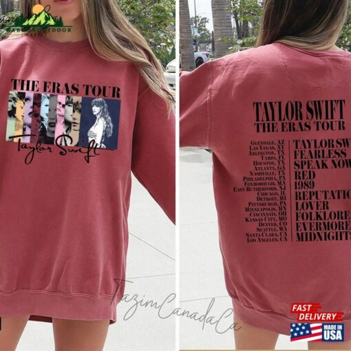 Comfort Colors The Eras Tour 2 Sides Shirt 2023 T-Shirt Midnights Album Hoodie Classic