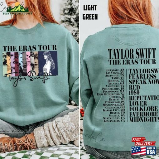 Comfort Colors The Eras Tour 2 Sides Shirt 2023 T-Shirt Midnights Album Hoodie Classic