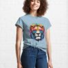 Cool Lion With Rainbow Sunglasses And Manes Classic T-Shirt Unisex