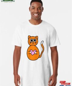 Copy Of Cute Black Cat With Love Heart Long T-Shirt Sweatshirt