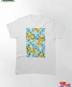 Copy Of Lemon Watercolor Pink Tiles Classic T-Shirt Hoodie