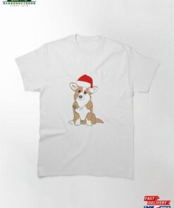 Corgi With Santa Hat Classic T-Shirt Hoodie