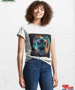 Cosmic Feline Odyssey Nebula Fusion Classic T Shirt 1