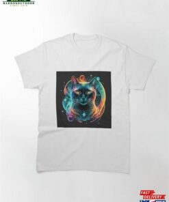Cosmic Feline Odyssey Nebula Fusion Classic T Shirt 2