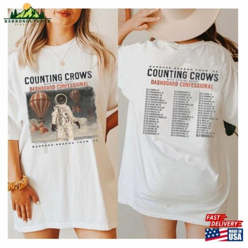 Counting Crows Band T-Shirt Banshee Season Tour 2023 Sweatshirt Rock Concert Tee