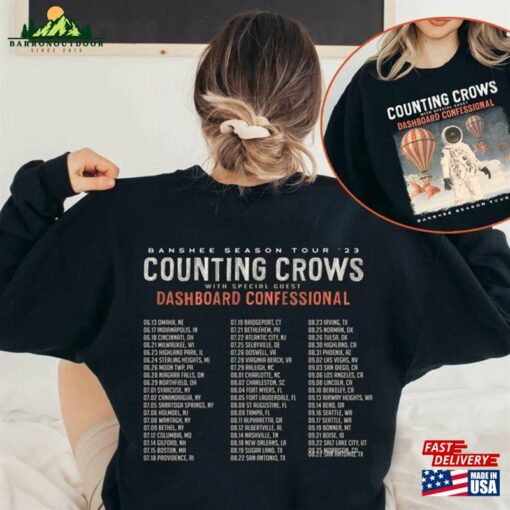 Counting Crows Band T-Shirt Banshee Season Tour 2023 Sweatshirt Rock Concert Tee