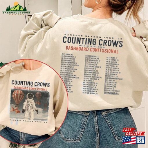 Counting Crows Band T-Shirt Banshee Season Tour 2023 Sweatshirt Rock Concert Tee