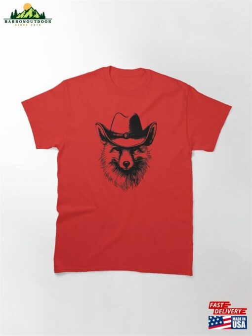 Cowboy Fox Head Classic T-Shirt Hoodie Sweatshirt