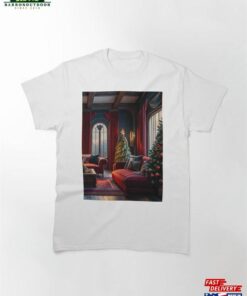 Cozy Amp Warm Christmas Living Room With Window Tree Sweatshirt Classic