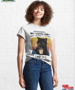Cozy Coffee Moments With Ouri Will Deal You Latercat Shirt T Shirt Unisex 1