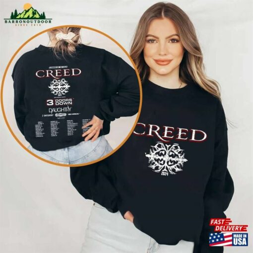 Creed 2024 Tour Summer Of ’99 Shirt Band Fan Concert T-Shirt Sweatshirt