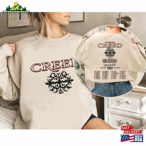 Creed 2024 Tour Summer Of ’99 Shirt Band Fan Concert T-Shirt Sweatshirt