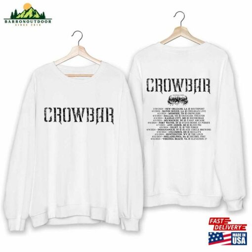 Crowbar 2024 Tour Shirt Concert Us Hoodie Unisex