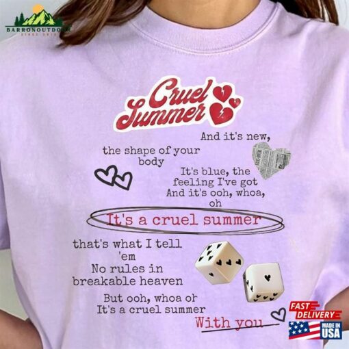 Cruel Summer Comfort Colors Shirt Eras Tour Swiftie Gift For Her Sweatshirt Classic